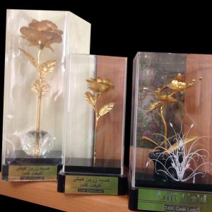 گلدان های طلای کریستال
